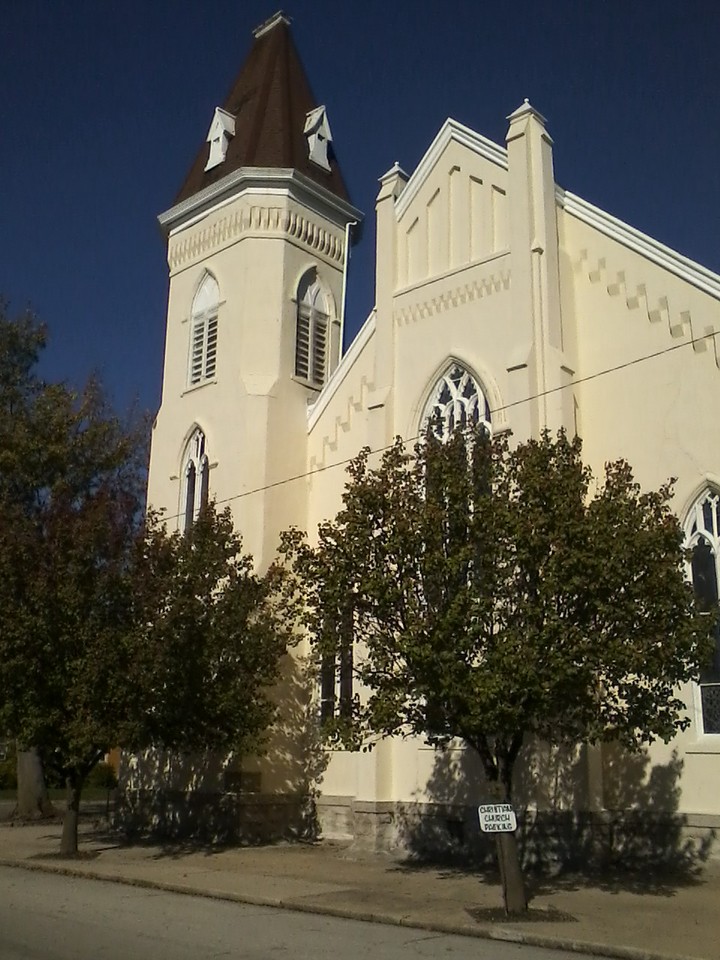 Christian and Methodist Churches intersection of Oak and Plum Clio